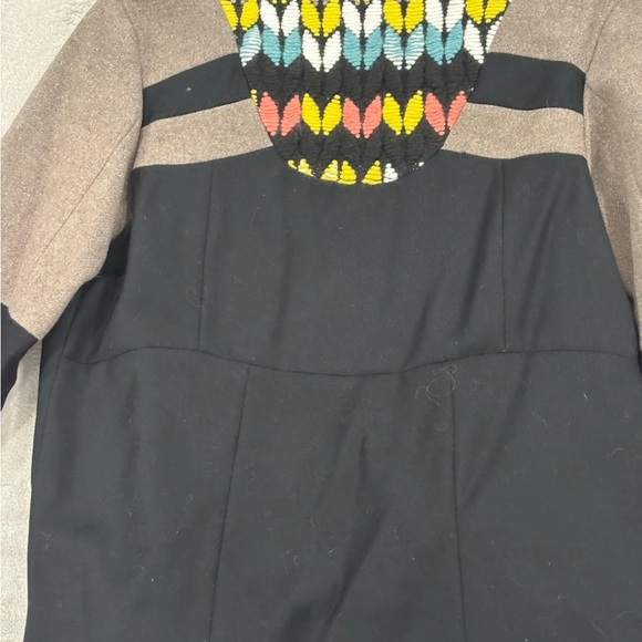 Vilagallo Multicolor Embroidered Blazer Spain Fringe Hem Boho Chic Statement - Picture 9 of 15